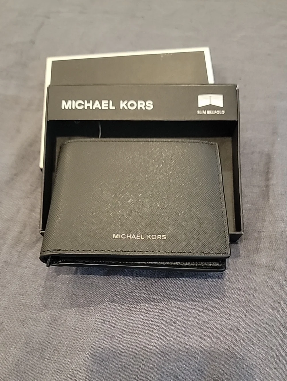 Michael Kors Mens Andy Slim Billfold Wallet In Black Leather NWT